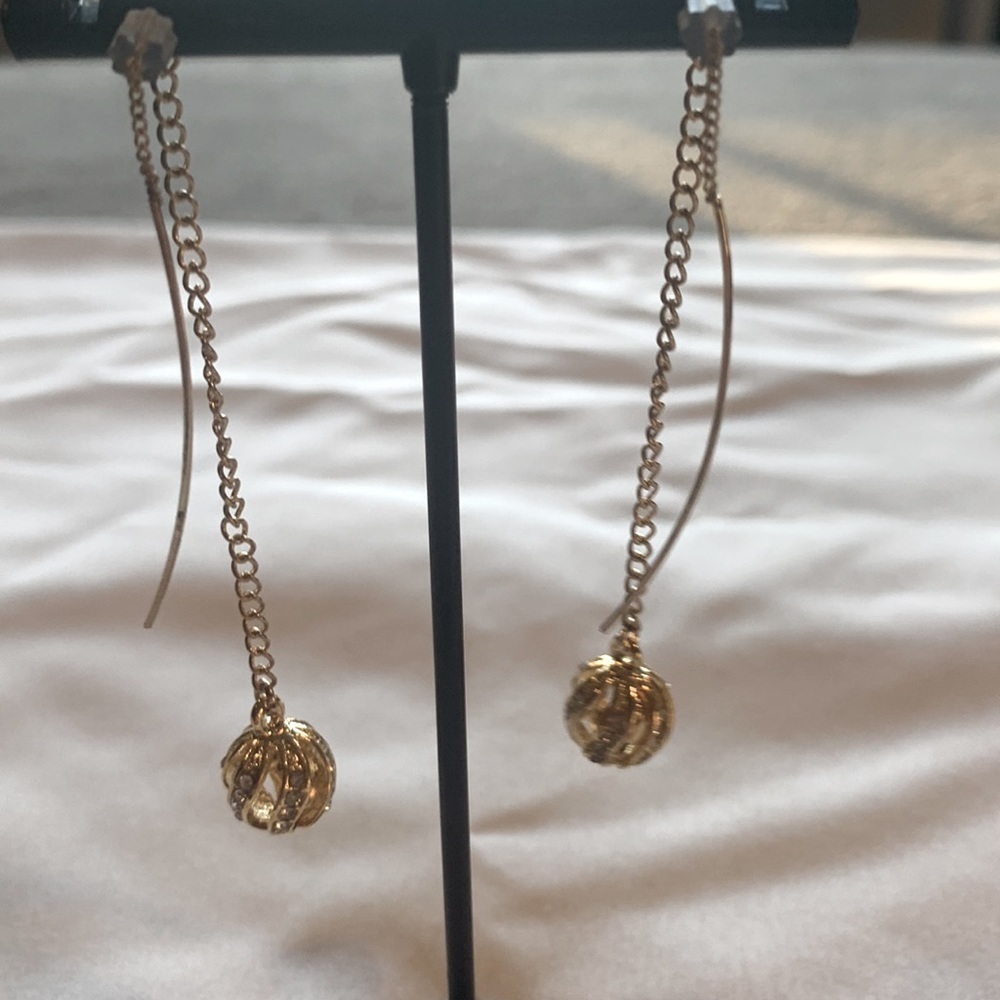 G by Gennaro Thread Gold Plated Earrings - Picture 6 of 9